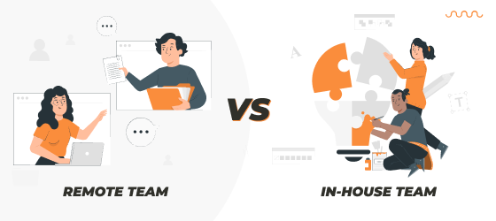 Remote team vs. in-house team
